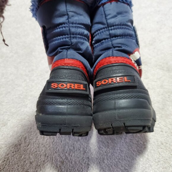 Sorel Kids Blue and Red Snow Boots - Picture 7 of 12